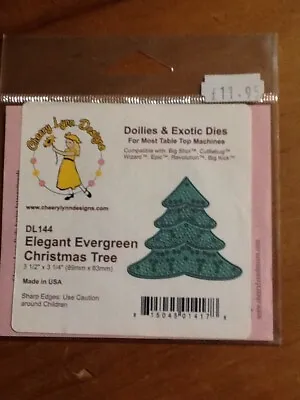 Cheery Lynn Designs Die ~ Elegant Evergreen Christmas Tree. DL144 • £5