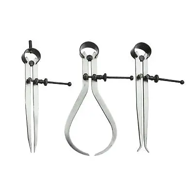 3pc 180mm Spring Caliper Large Set Internal External Engineers Tools • £7.49