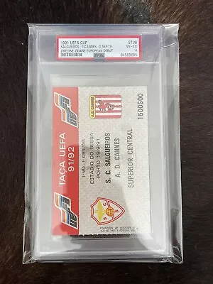 1991 PSA Zinedine Zidane Euro Debut Ticket Uefa Cup France AS Cannes • $369.48