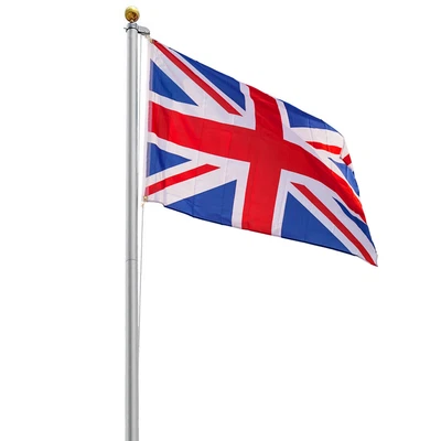 £39.99 • Buy 20ft Aluminium Telescopic Flag Pole Kit Outdoor Garden Flagpole With Flag Kit UK