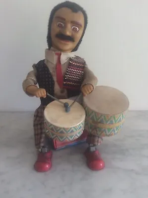 Mexicali Pete Alps Tin Plate Toy Drummer Japanese Vintage Mexican Rare Battery • $315.81