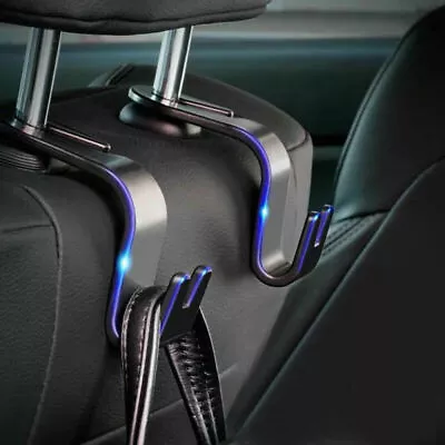 $8.24 • Buy 2pc Black Car Seat Hook Purse Hanger Bag Organizer Holder Clip Auto Accessories