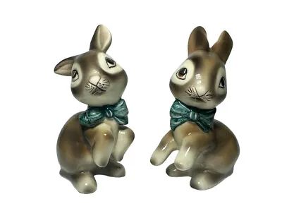 $125 • Buy 2 Beautiful Vintage Everlast Corp. Goldscheider Bunny Rabbit 6” Figurine 