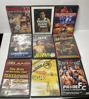 Lot Of 9 UFC PrideFC Tito Ortiz MMA DVD Marc Loimon  • $25