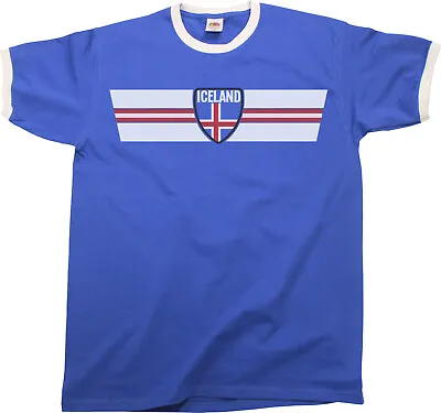 Iceland Retro Strip Mens Ladies T-Shirt CLEARANCE Gift Present Sports Sale Fans • £5.99