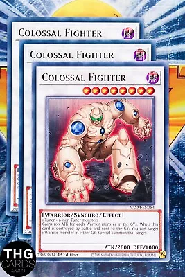 Colossal Fighter VASM-EN054 1st Edition Rare Yugioh Card Playset • £1.79