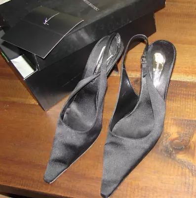 Giuseppe Zanotti Vicini Italy Black Pony Hair Kitten Heels Pumps Shoes - 38.5 • $59.99