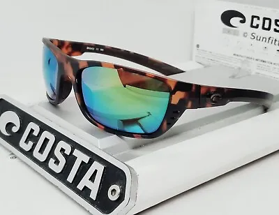 COSTA DEL MAR Retro Tortoise/green WHITETIP Polarized 580P Sunglasses NEW IN BOX • $99.99