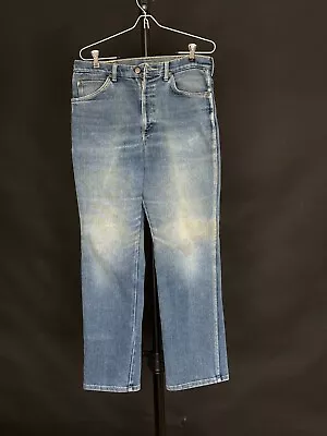 Lee Vintage Men's Straight Jeans Tag Reads 34x32 - Medium Wash Blue Denim • $29.99