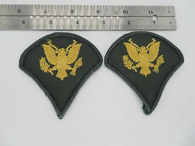 Nos Military Patch Us Army Cloth Rank Set Of 2 Specialist E-4 For Dress Greens • $5.50