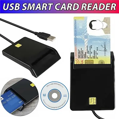 USB2.0 Smart Card Reader DOD Military CAC Common Access-Bank Card-ID For Mac OS • $12.48