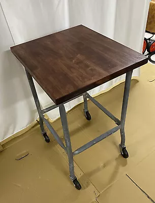 Vintage 1950’s/ 60’s Kitchen/ Side Table / Industrial Rolling Cart- ￼ • $69