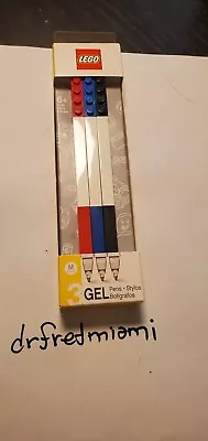 LEGO Stationary 3 Pack Gel Pens Red Black & Blue NEW • $12.95