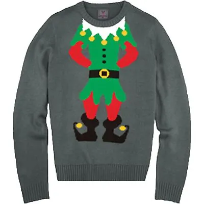 $8.57 • Buy Unisex Christmas Jumper Elf Body Joker Knitted Xmas Mens Ladies Sweater UK 8-26