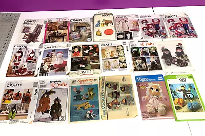 Lot Of 19 Craft Home Patterns Country Cottage Animals Christmas Pet Doll Santa • $19.95