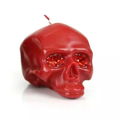 D.L. Company Med Red Skull Crystal Eyes Candle 19.2oz • $50