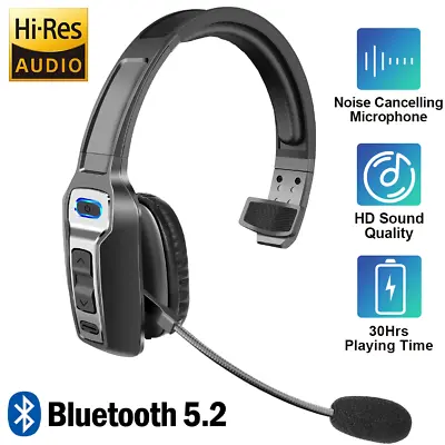 Wireless Trucker Bluetooth Headset With Noise Cancelling Mic For Phones PC • $33.99