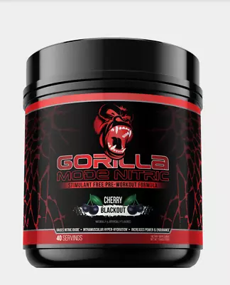 £88.99 • Buy Gorilla Mode Nitric Pre Workout Formula Derek MorePlatesMoreDates (40 Servings)