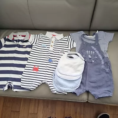 Baby Boys Romper Suit Clothes Bundle Size 9-12 Months • £8