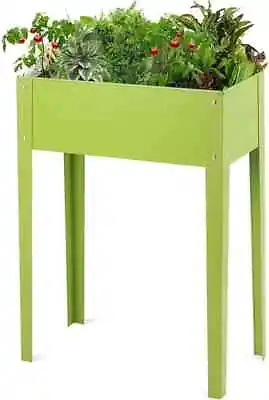 Planters For Garden Raised Bed Wooden Large Vegetable Herb Flowers GREEN BROWN • £36.99