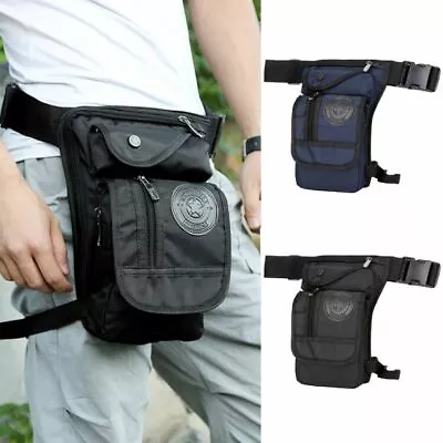 Waist Belt Drop Leg Thigh Bag Fanny Pack Utility Black Holster Outdoor Hip Pouch • $9.59