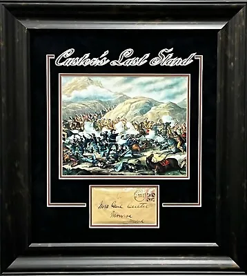 General George Armstrong Custer Civil War India Signed Autograph Photo Frame JSA • $4999.99
