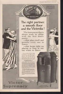 1917 Victor Victrola Dance Phonograph Record Player Music Cabinet Ad 14636 • $24.95