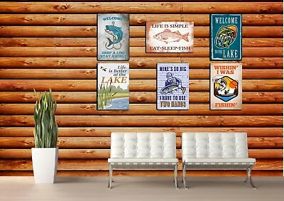 Tin Sign Man Cave Decor - These Funny Fishing Signs For Lake House  • $14.95