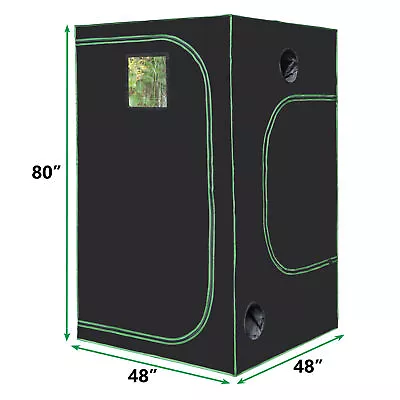 48 X48 X80  100% Reflective Mylar Non Toxic Hydroponic Grow Tent Indoor Room • $83.58