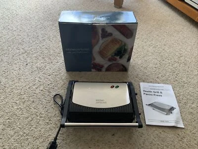 £19.50 • Buy Kitchen Perfected Health Grill And Panini Press- Black Steel - E2701BK. NEW