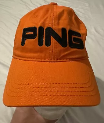 Ping Hat Cap Orange Golf I-Series G 10 Logo Hat Cap Adjustable • $9.60