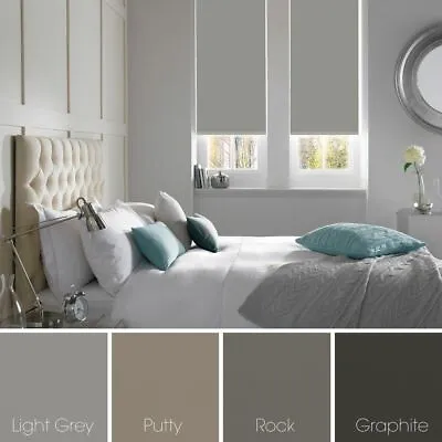 Grey Dim Out Roller Blinds- Made To Measure- Child Safe Blinds- Up To 3m Widths • £33