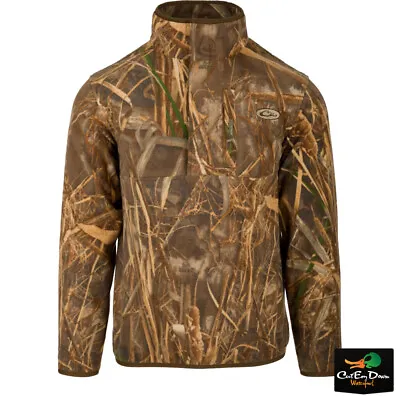 Drake Waterfowl Mst Camo Camp Fleece 1/4 Placket Pullover  • $69.99