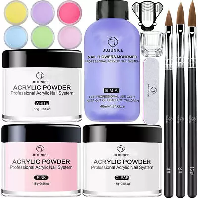 Nail Art Starter Kit Tips Acrylic Powder Liquid Monomer Set Extension Manicure . • $23.86