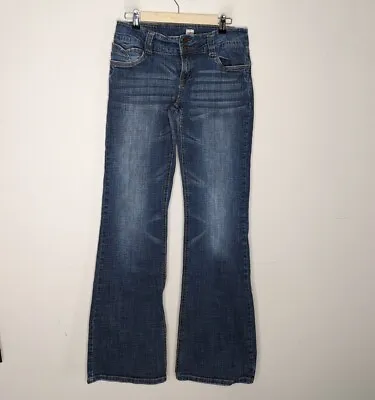 H2j Medium Wash Blue Denim Jeans Women's Size 11/12 Distressed Studded Pocket • $19.99