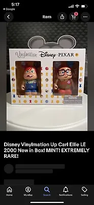 Disney Vinylmation Up Carl Ellie LE 2000 New In Box! MINT! EXTREMELY RARE! • $140