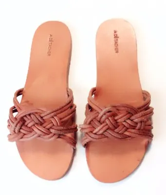 $415 A Detacher Martha Sandal Woven Leather Sandals Luxurious Thin Feet Size 7 • $79.99