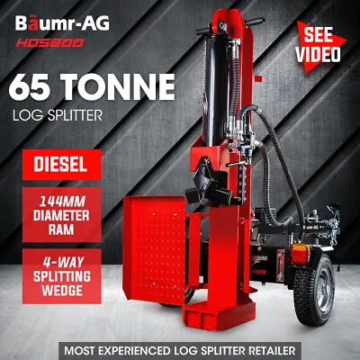 Baumr-AG 65 Ton Diesel Hydraulic Log Splitter Wood Firewood Logsplitter Cutter • $2807