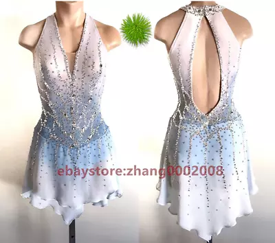 Stylish Ice Skating Dress.Competition Figure Skating Dance Twirling Costume • £159