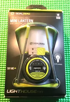 Goal Zero Lighthouse Mini Lantern Dimmable USB Power Bank 210 Lumen # 32011 • $48