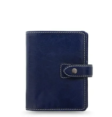 Filofax Pocket Size Malden Organizer- Navy Color Leather 028615 • $97.49