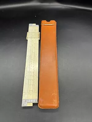 Vintage Keuffel & Esser K&E 4081-3 Log Log Duplex Decitrig Slide Rule Case 1947 • $29.95