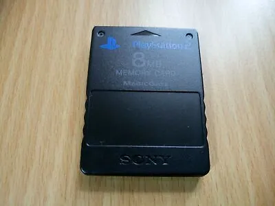 PS2 Sony PlayStation 2 Official Memory Card (8MB) (Black) (SCPH-10020) A • $15