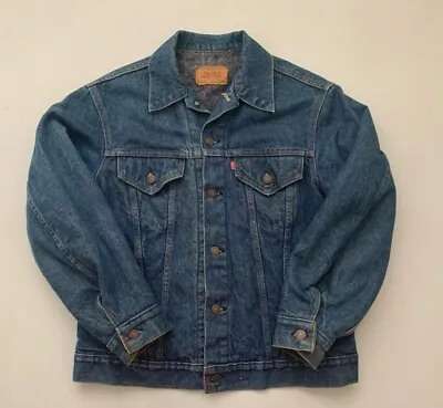 Men's LEVIS Denim Jacket Trucker Style Rare Vintage USA Blanket 71205 0317 42L • $174.95