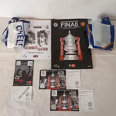 Chelsea Vs Man Utd 2018 FA Cup Final & Semi Final Programmes Tickets & Flags • $48.38