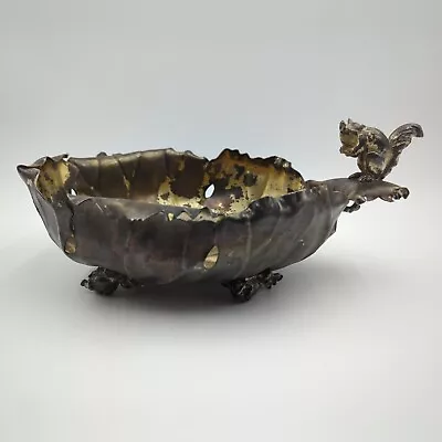 Antique Pairpoint Mfg Co Quadruple Plate Squirrel Nut Bowl Silver #5532 1900s • $83.99