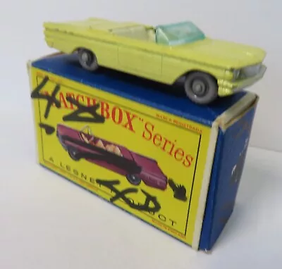 1960s Matchbox Regular Wheels #39 Pontiac Convertible In Original Box Lesney Eng • $7.61