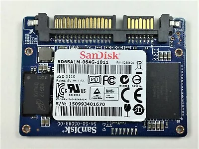 SanDisk 64GB MSATA SD6SA1M-064G-1011 6Gbps SATA III SSD-X110 (LOT OF 25) • $500