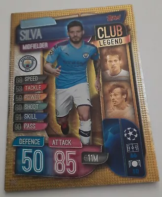 Match Attax Champions League 20/21 David Silva Club Legend #289 • £2.25