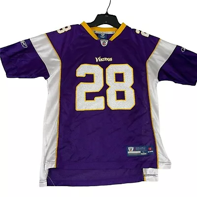 Adrian Peterson #28 Minnesota Vikings Purple Youth Football Jersey Reebok 1414 • $4.99